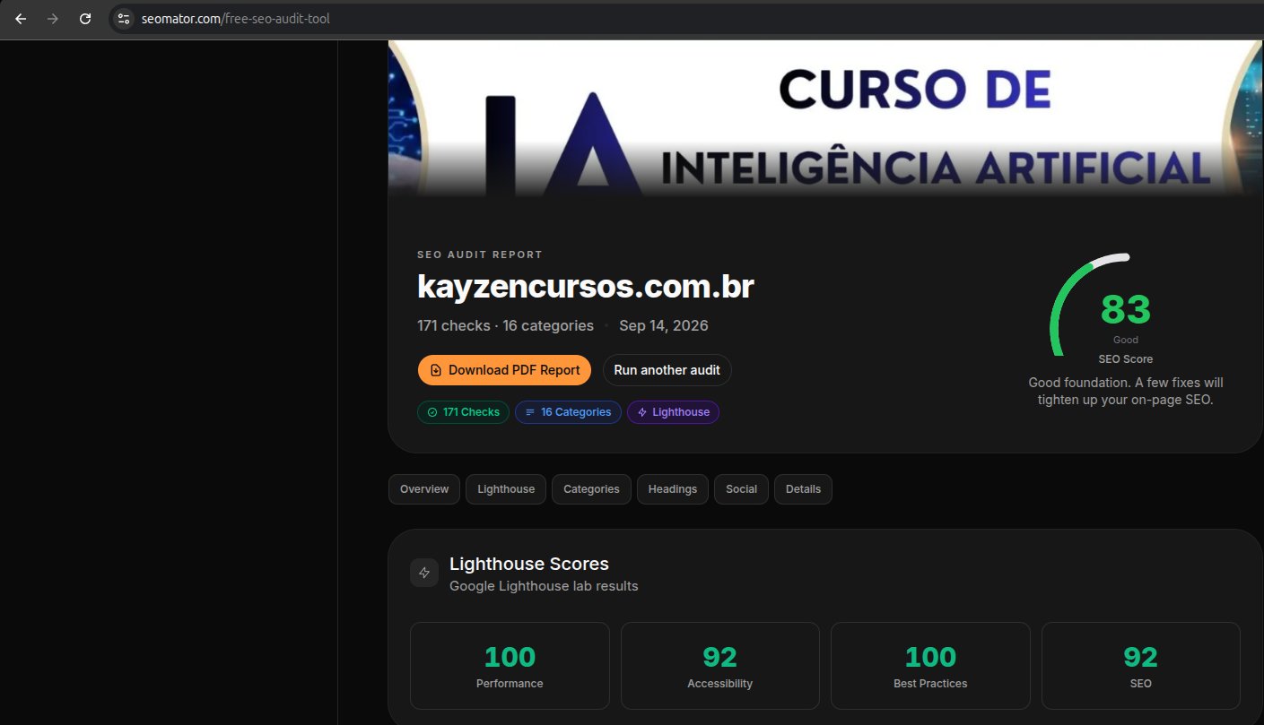 Auditoria SEOmator Kayzen Terapias